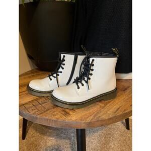 Doc Marten white patent leather original combat boots girls size 3